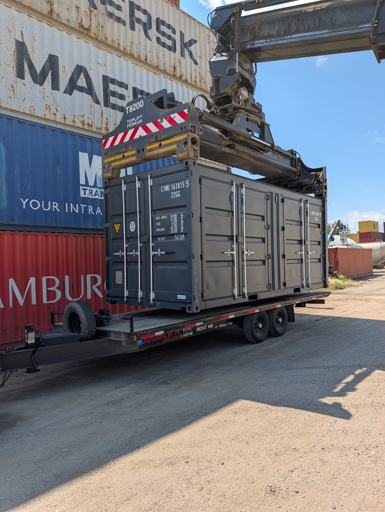 20FT OPEN SIDE SEACAN DARK GREY